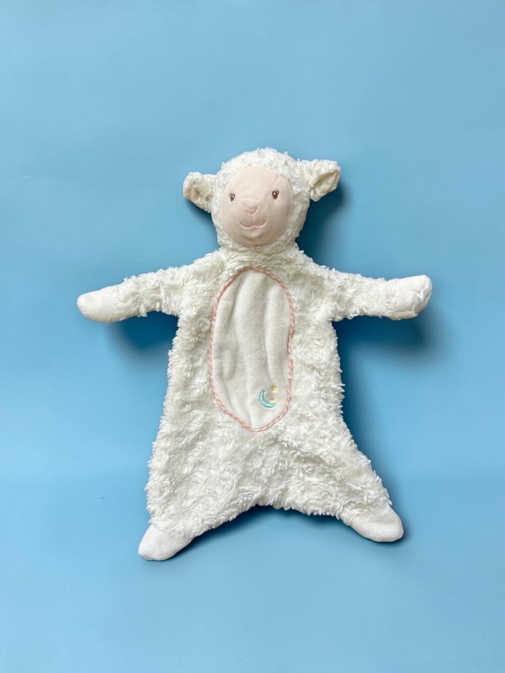 Douglas Baby Lamb Sheep Sshlumpie Lovey Plush Blanket Stars Moon 14”